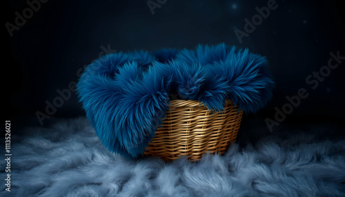 Wallpaper Mural Newborn Digital Backdrop. Midnight Blue Themes for Newborn. For boys and girls. Background for Newborn. Photography Backdrop. deep blue fur Torontodigital.ca