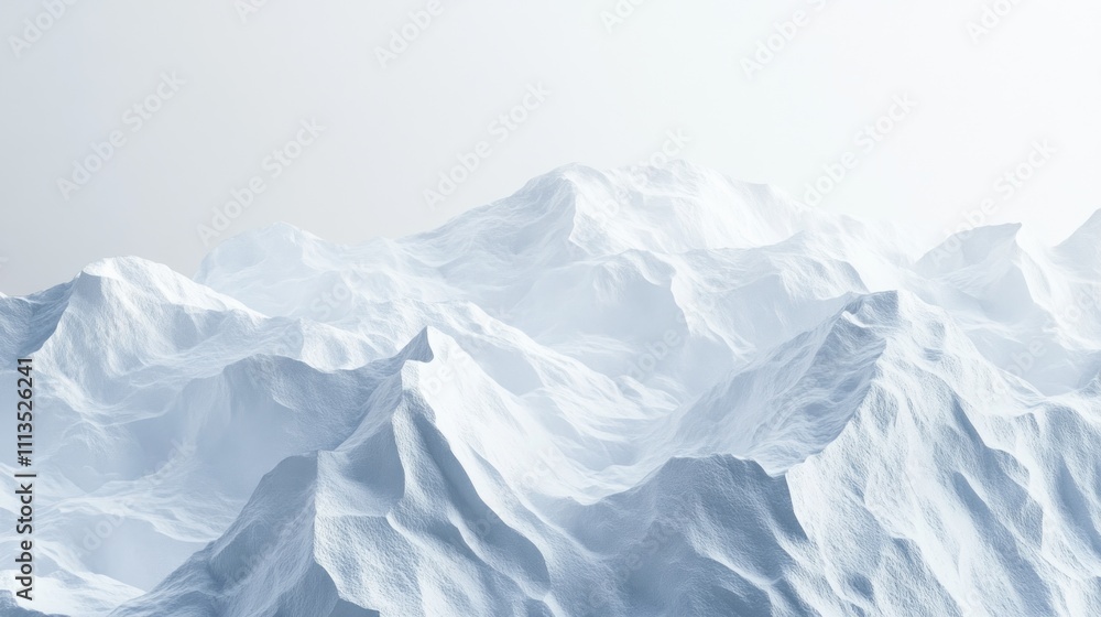 Obraz premium A serene landscape of white mountains, evoking tranquility and vastness.