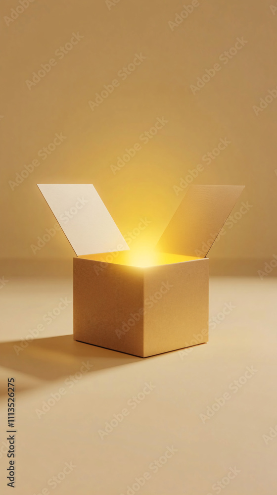 open box with light coming from within open box with light coming from within