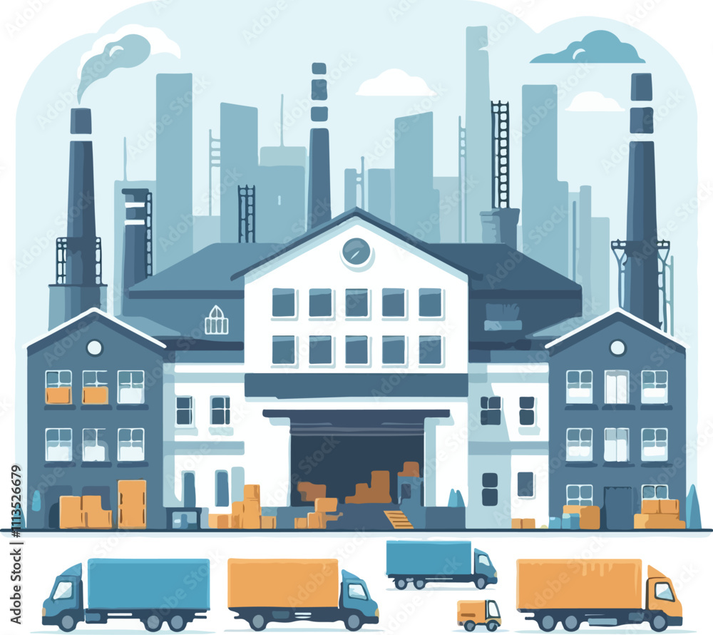 Obraz premium warehouse vector