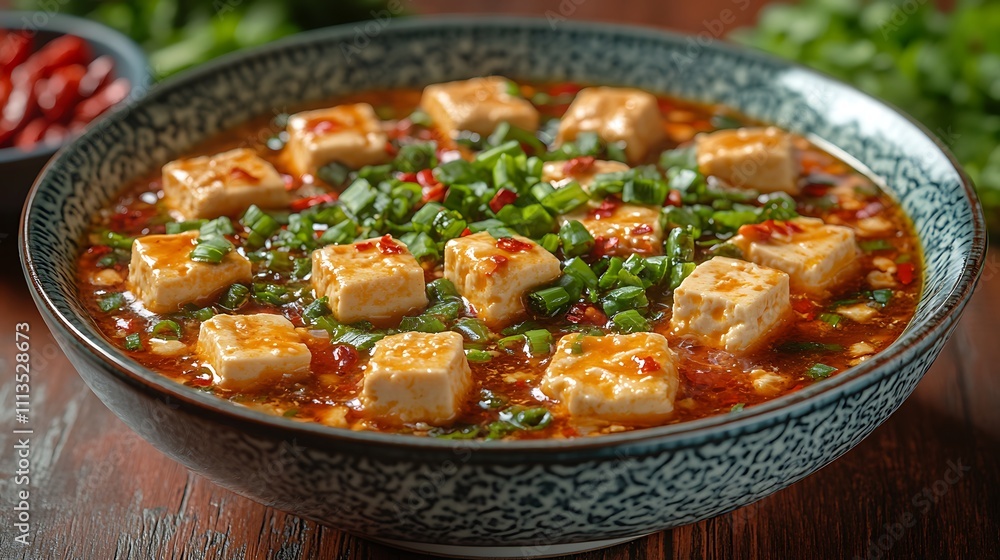 Chinese food selective focus - mapo tofu Chinese food selective focus - mapo tofu