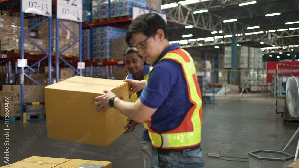Logistics employees are working warehouse. Labor and logistics. Logistics employees are working warehouse. Labor and logistics.