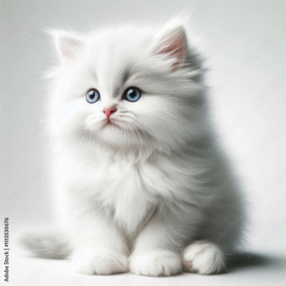 a cute kitten with white background a cute kitten with white background