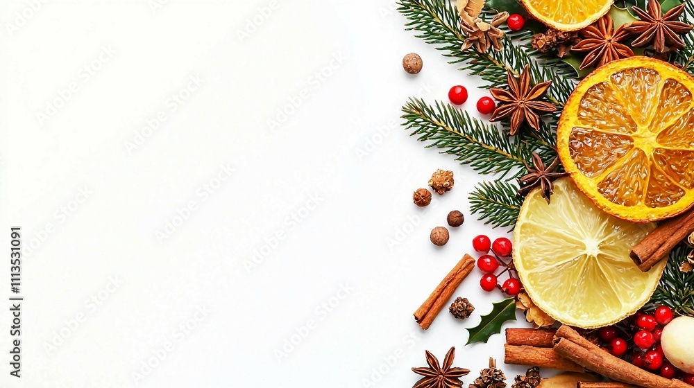 Christmas Spices and Dried Fruits Arrangement Christmas Spices and Dried Fruits Arrangement