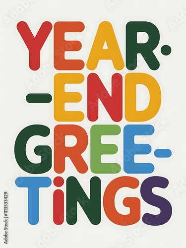 Year End Greetings Colorful Festive Message Design