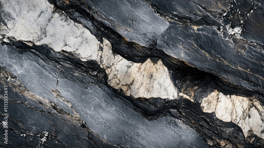 Textured dark gray and white rock formations with intersecting lines. Textured dark gray and white rock formations with intersecting lines.