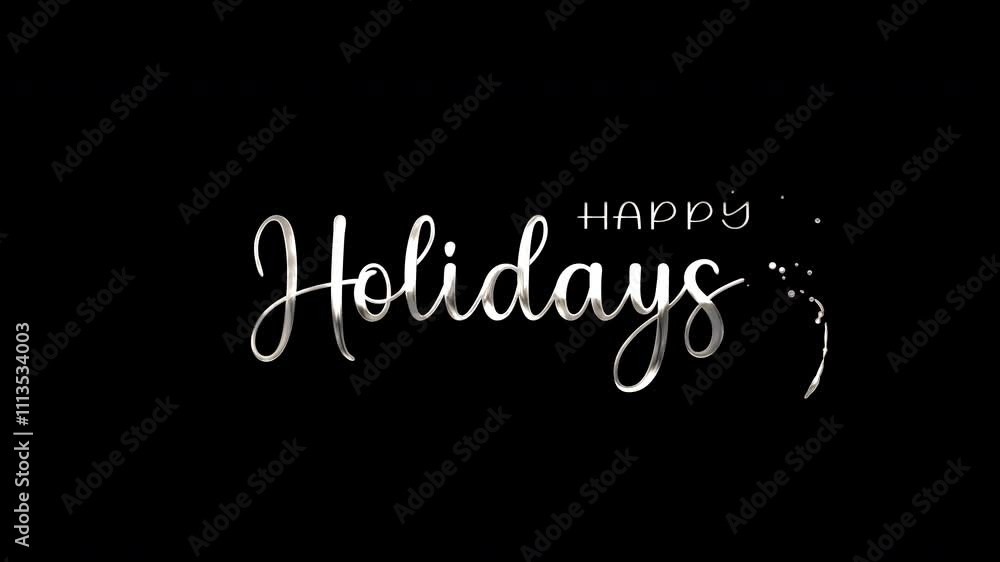 Happy Holidays text animation. Suitable for holiday greeting cards, social media posts, and website banners. footage animation Happy Holidays text animation. Suitable for holiday greeting cards, social media posts, and website banners. footage animation