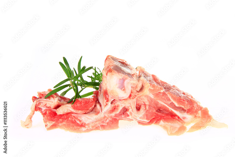 Fresh pork chop on a white background Fresh pork chop on a white background