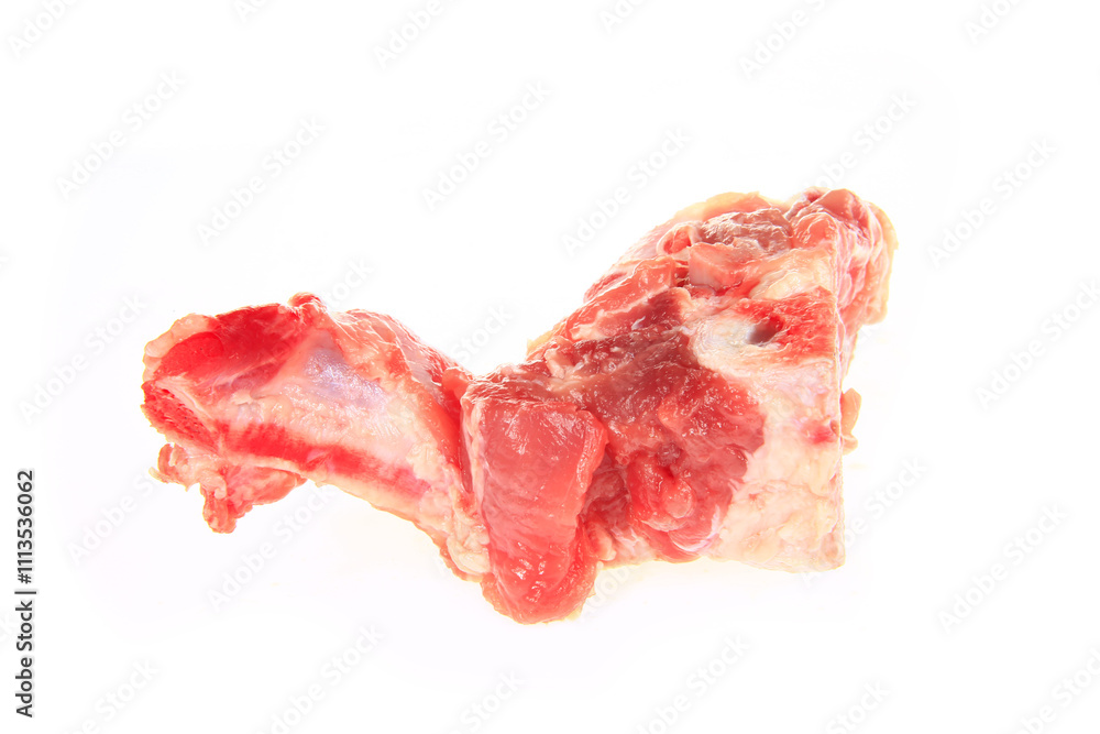 Fresh pork chop on a white background Fresh pork chop on a white background