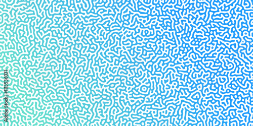 Turing Abstract Pattern, suitable for any business. White and blue color diffusion reaction seamless pattern.An abstract Reaction-diffusion or Turing pattern formation, coral reef, natural texture,	
