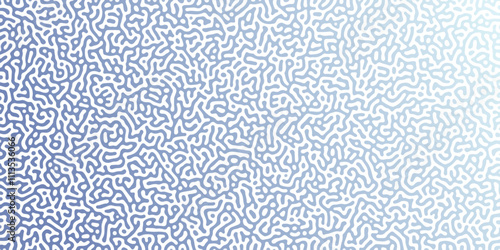 Turing Abstract Pattern, suitable for any business. White and blue color diffusion reaction seamless pattern.An abstract Reaction-diffusion or Turing pattern formation, coral reef, natural texture,	