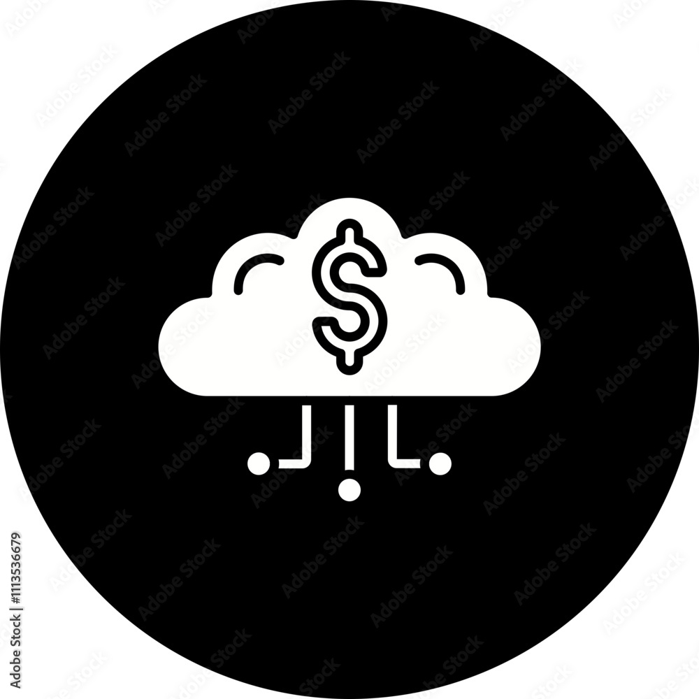 Cloud Money Icon Cloud Money Icon
