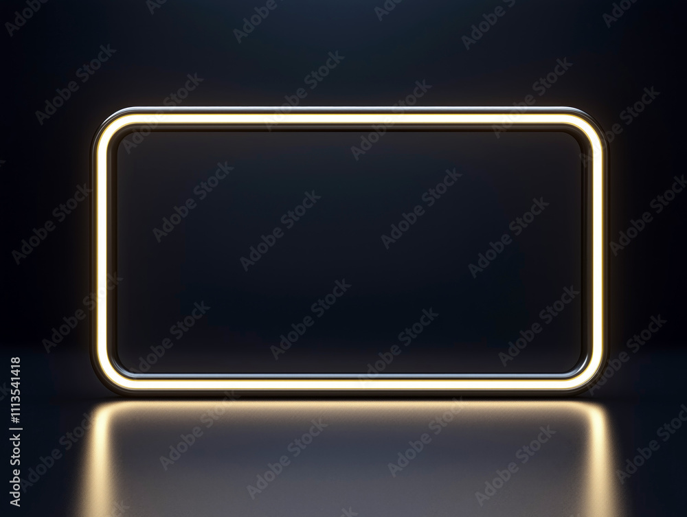 Square with a lighted border Square with a lighted border