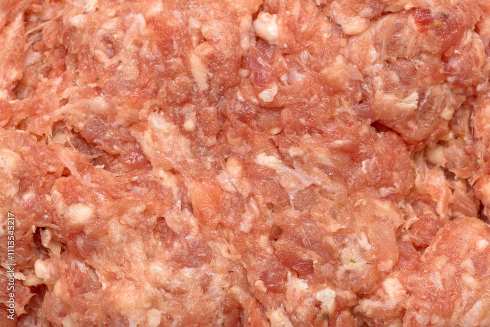 minced meat on a white background minced meat on a white background