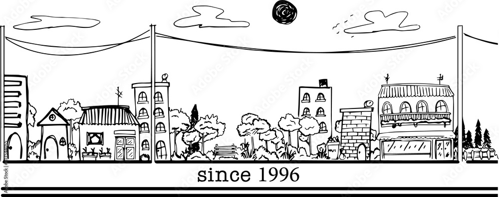 custom made wallpaper toronto digitalMisty illustration of the city 002