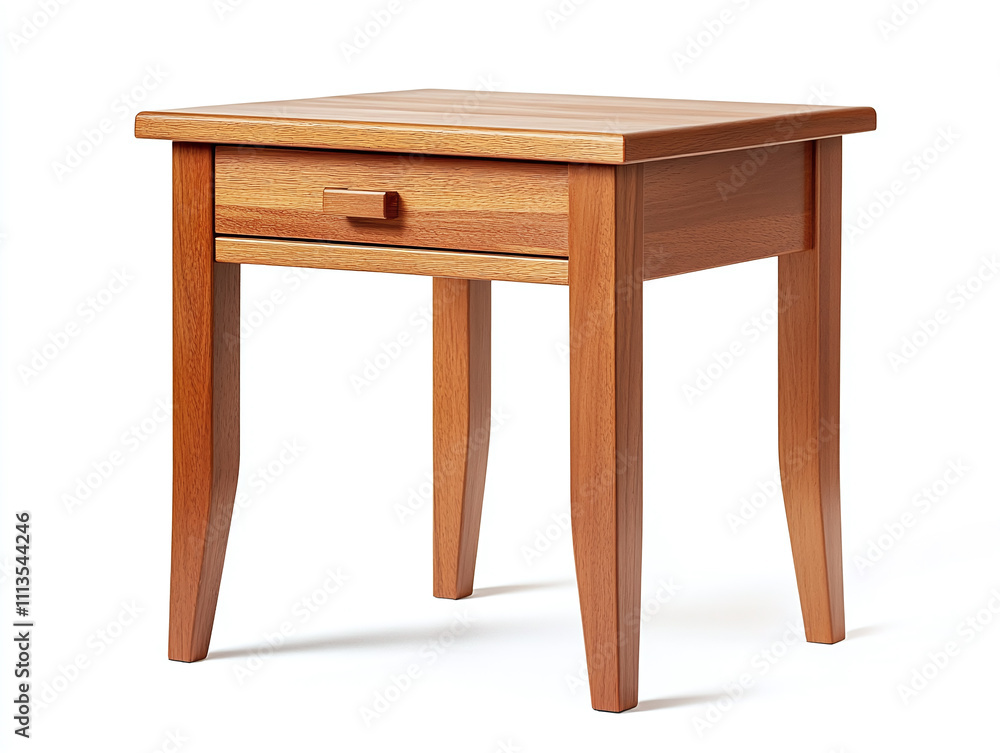 Compact end table with a drawer isolated on white background Compact end table with a drawer isolated on white background