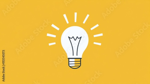 A light bulb graphic against a yellow background.