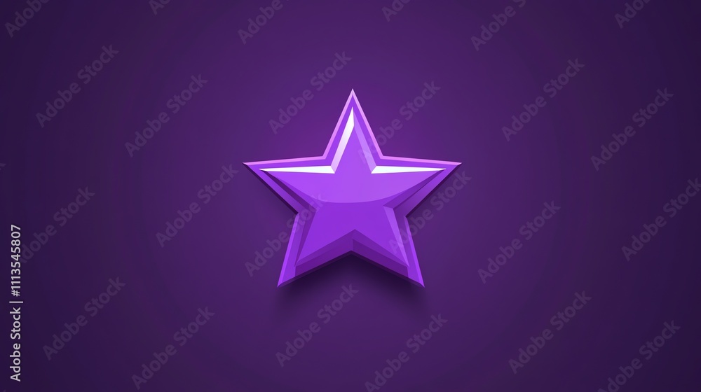 Purple star icon on a purple background. Purple star icon on a purple background.
