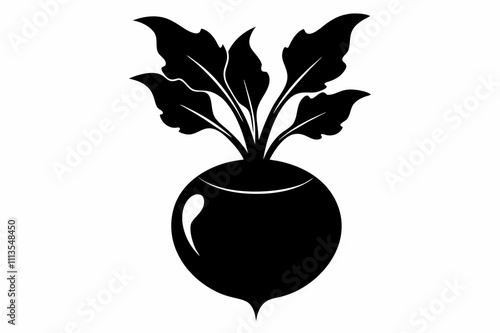 ,Kohlrabi glyph icon. Superfood. Organic healthy energetic food for balanced nutrition. Detox and weight loss supplements. Vegetarian food .Filled flat sign. Isolated silhouette vector.