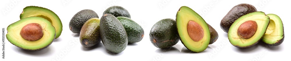 Avocado on a white background Avocado on a white background