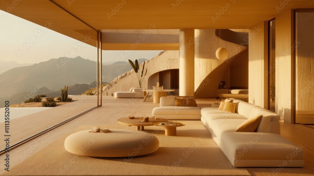 Minimalist Desert Home Interior Design With Mountain View Minimalist Desert Home Interior Design With Mountain View