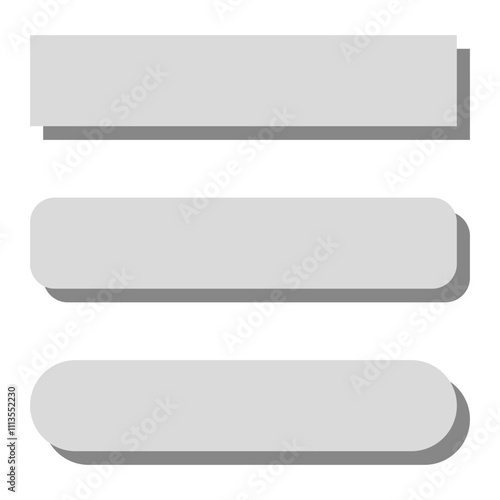 Horizontal bar icon. Geometric black lines. Vector stack symbol. Simple graphic element.