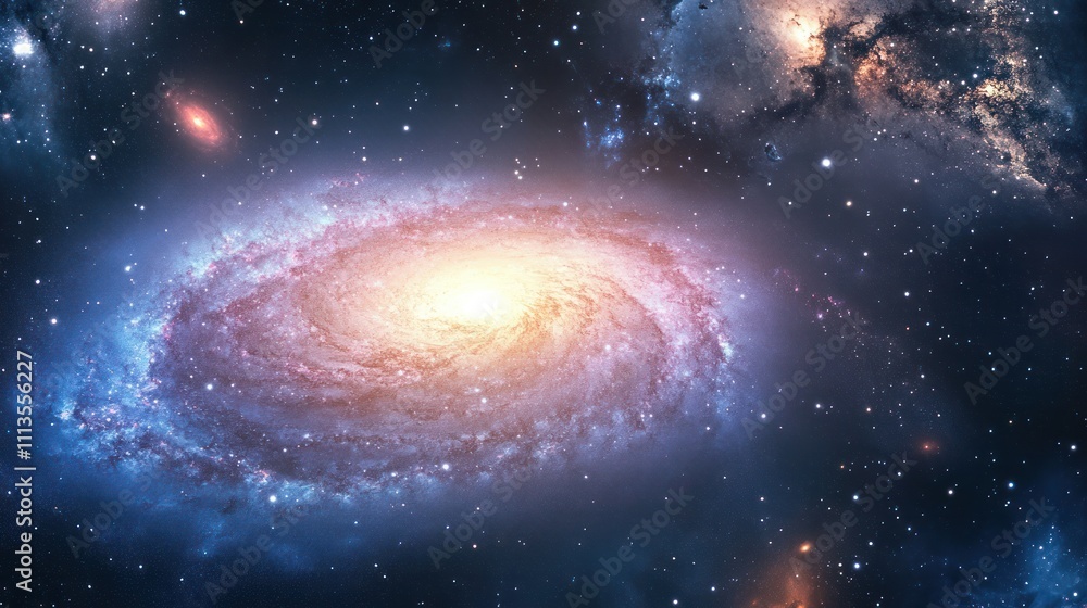 Man using astronomy and space telescopes to explore distant galaxies Man using astronomy and space telescopes to explore distant galaxies