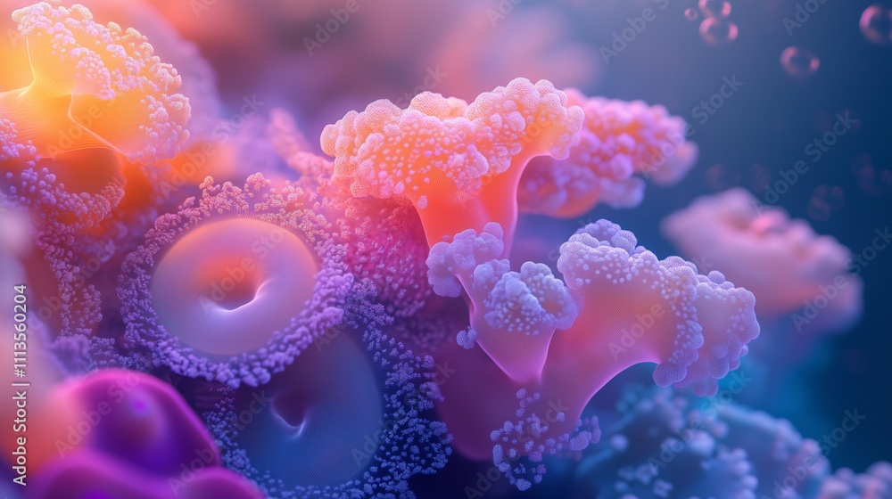 Coral colony. Generative AI Coral colony. Generative AI