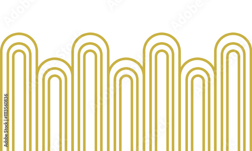 An abstract background with overlapping round pillars with only lines.