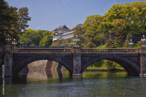 Tokio imperial palace at spring