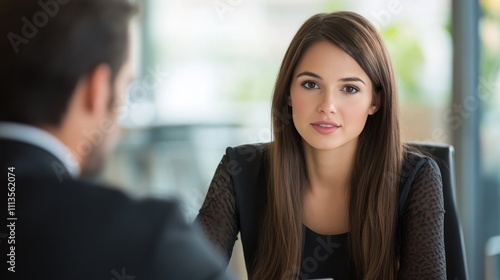 Woman Business Meeting and Feedback fostering constructive communication in leadership