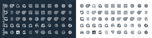 Mega letter G logo design vector idea for business or personal