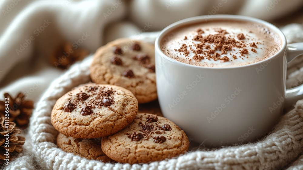 Cozy Winter Afternoon Spent with Freshly Baked Cookies and Aromatic Coffee Cozy Winter Afternoon Spent with Freshly Baked Cookies and Aromatic Coffee