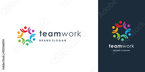 Team logo design vector idea with modern concept