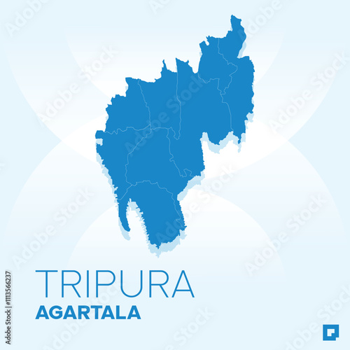 Tripura vector map, Vector map of Tripura, editable eps, AI files, Vector illustration of Tripura vector map	
