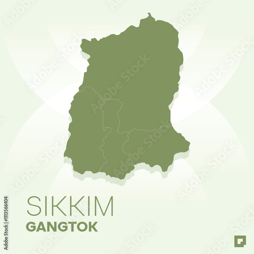 Sikkim vector map, Vector map of Sikkim, editable eps, AI files, Vector illustration of Sikkim vector map	
