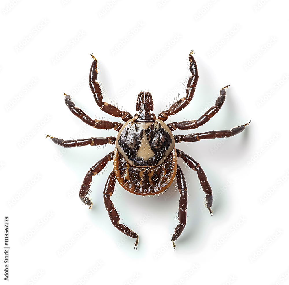 Macro Shot of a Venomous Spider Crawling on a White Background Macro Shot of a Venomous Spider Crawling on a White Background