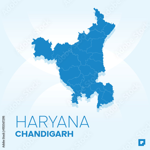 Haryana vector map, Vector map of Haryana, editable eps, AI files, Vector illustration of Haryana vector map	
