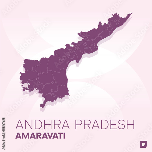 Andhra Pradesh vector map, Vector map of Andhra Pradesh, editable eps, AI files, Vector illustration of Andhra Pradesh vector map	
