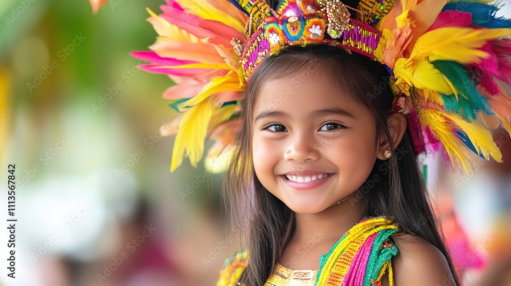 Young girl participating in cultural family activities during traditional festivals