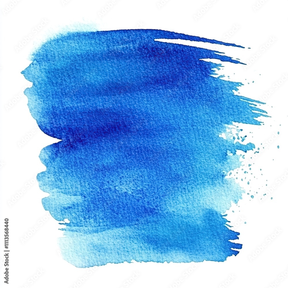 Fototapeta premium Abstract blue watercolor wash texture.