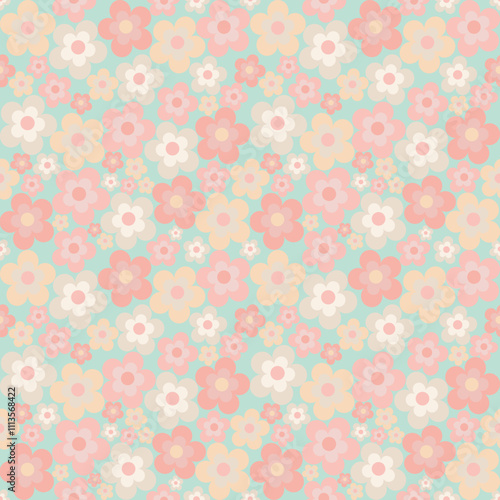 Simple Cute Flower Seamless Patterns