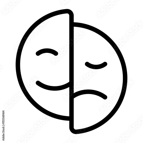 Bipolar Disorder Line Icon