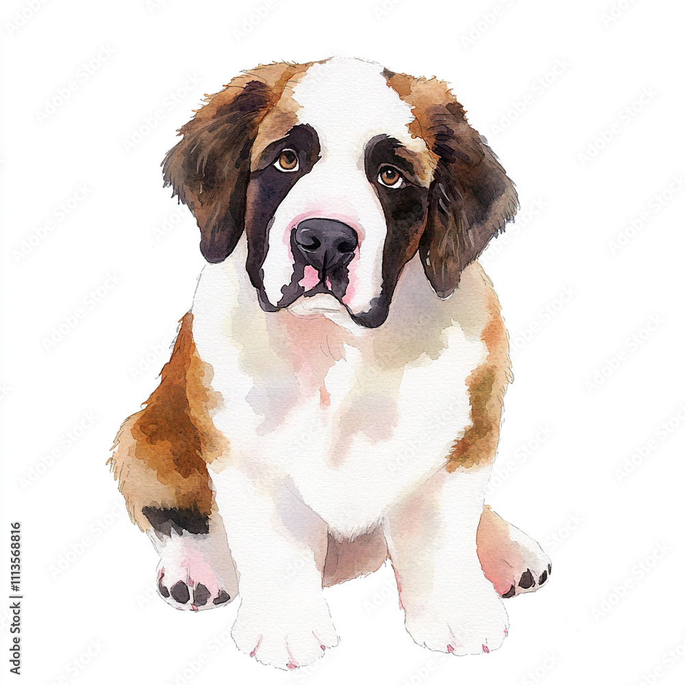 Creepy Saint Bernard Dog in Simple Setting Creepy Saint Bernard Dog in Simple Setting