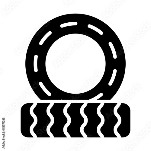 Obstacle Tire Solid Icon