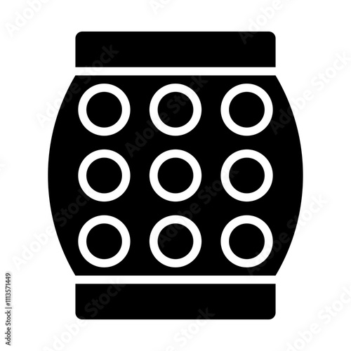 Paintball Bullet Solid Icon