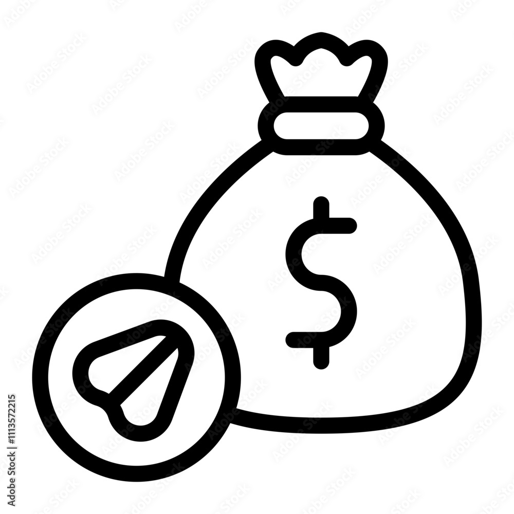 Share Profit Line Icon Share Profit Line Icon