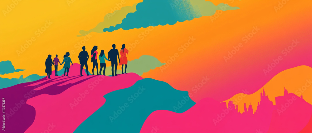 Fototapeta premium Empowering Stock Photos: Surround Yourself With Those Who Lift You Higher
