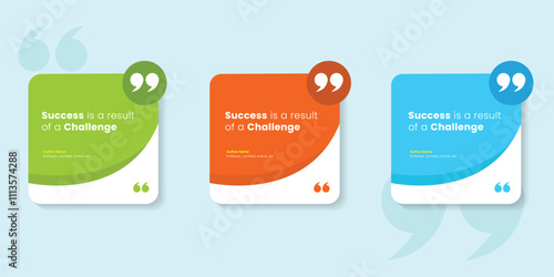 Set Bubble testimonial banner, quote, infographic. Social media post template designs for quotes. Empty speech bubbles, quote bubbles and text box