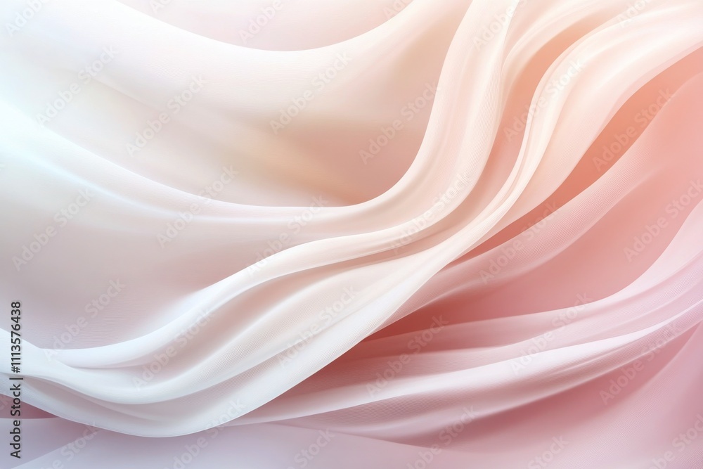 Obraz premium Soft white waves create a calming abstract background for design projects